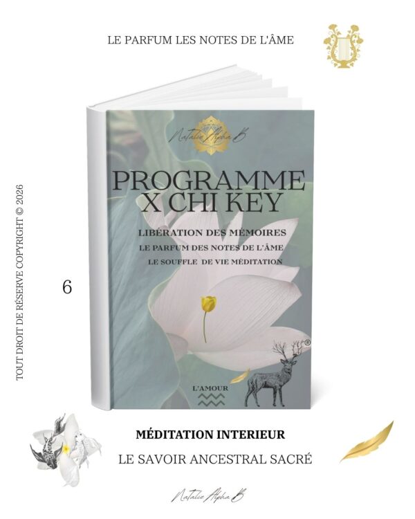 Programme X CHI KEY Le parfum des notes de l' âme, méditations Kantique des mémoires akashiques transgénérationnels libération